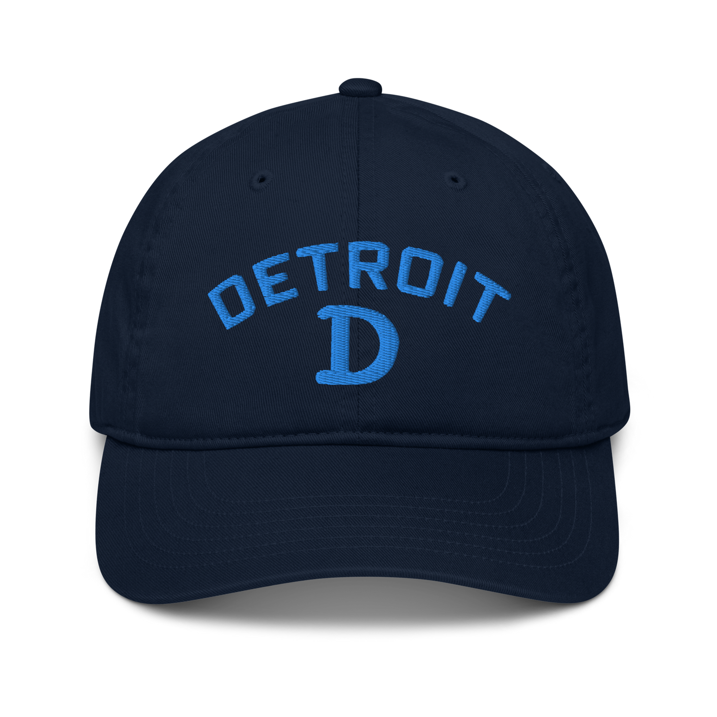 'Detroit' Baseball Cap (w/ Old French D) | Azure Embroidery