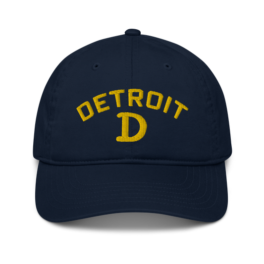 'Detroit' Baseball Cap (w/ Old French D) | Gold Embroidery