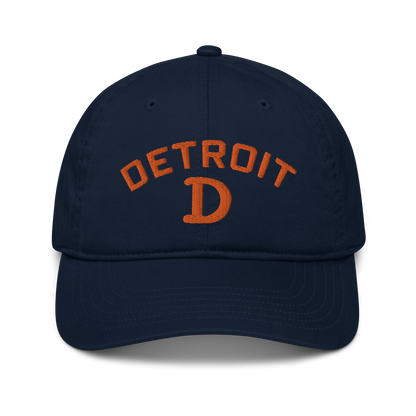 'Detroit' Baseball Cap (w/ Old French D) | Orange Embroidery