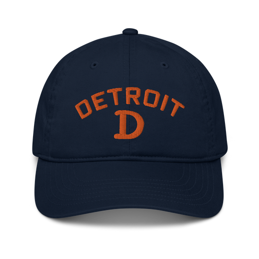 'Detroit' Baseball Cap (w/ Old French D) | Orange Embroidery