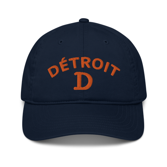 'Détroit' Baseball Cap (w/ Old French D) | Orange Embroidery