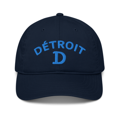 'Détroit' Baseball Cap (w/ Old French D and Fleur de Lys) | Azure Embroidery