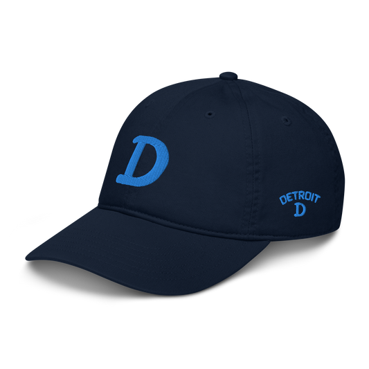 Detroit 'Old French D' Baseball Cap (w/ Side Design) | Azure Embroidery