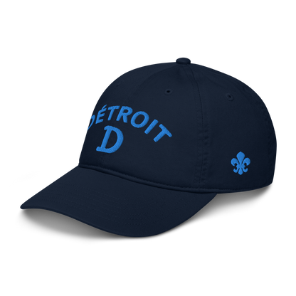 'Détroit' Baseball Cap (w/ Old French D and Fleur de Lys) | Azure Embroidery