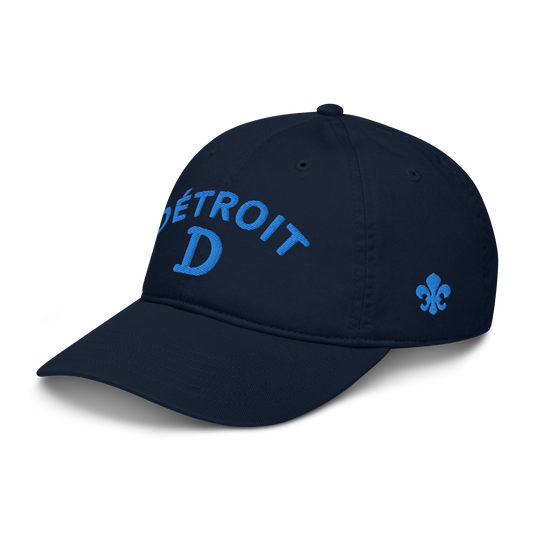 'Détroit' Baseball Cap (w/ Old French D and Fleur de Lys) | Azure Embroidery