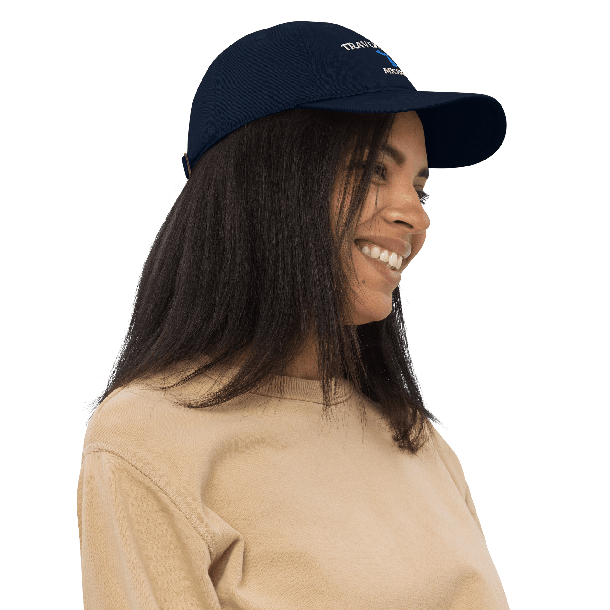 'Traverse City Michigan' Baseball Cap (w/ Michigan Outline) - Circumspice Michigan