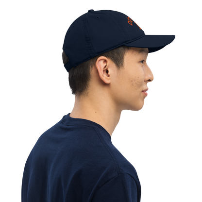 'Détroit' Baseball Cap (w/ Old French D and Fleur de Lys) | Orange Embroidery