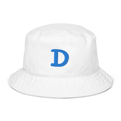 Detroit 'Old French D' Organic Bucket Hat | Azure Embroidery