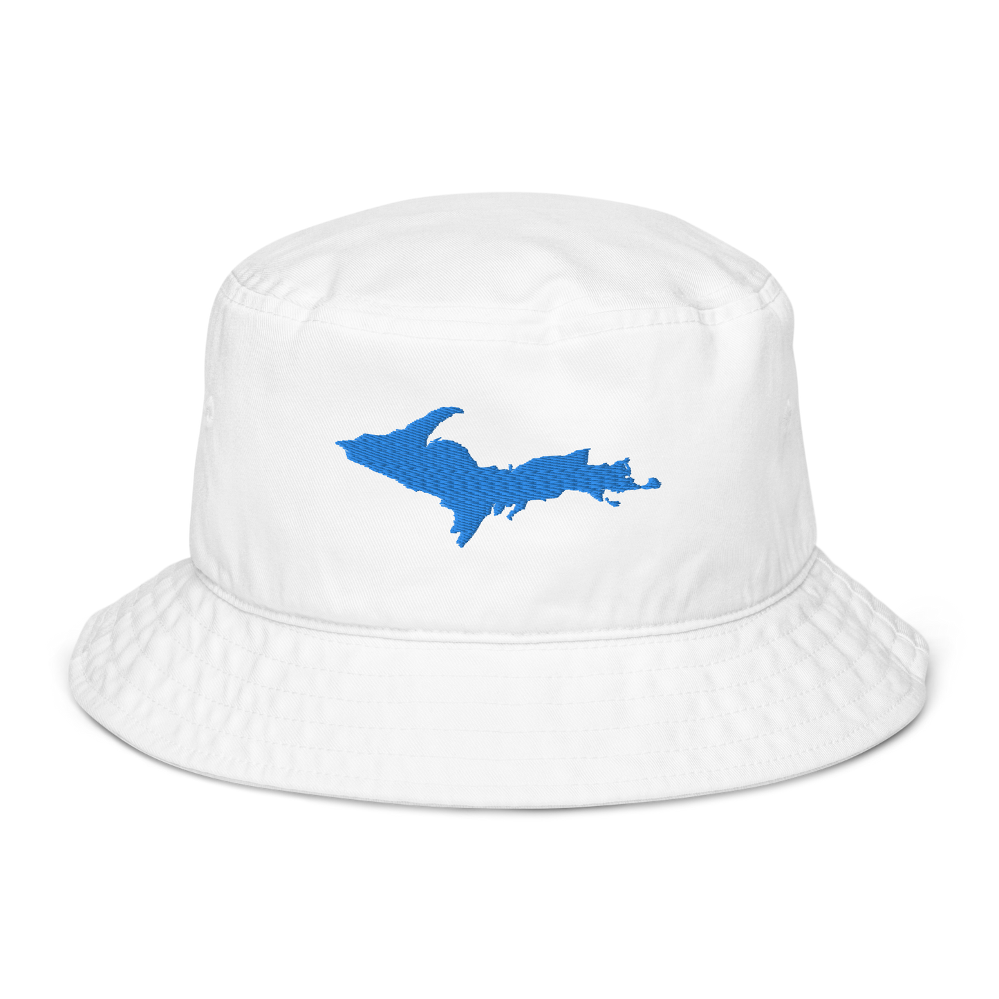 Michigan Upper Peninsula Organic Bucket Hat (w/ Azure UP Outline)