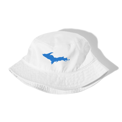 Michigan Upper Peninsula Organic Bucket Hat (w/ Azure UP Outline)