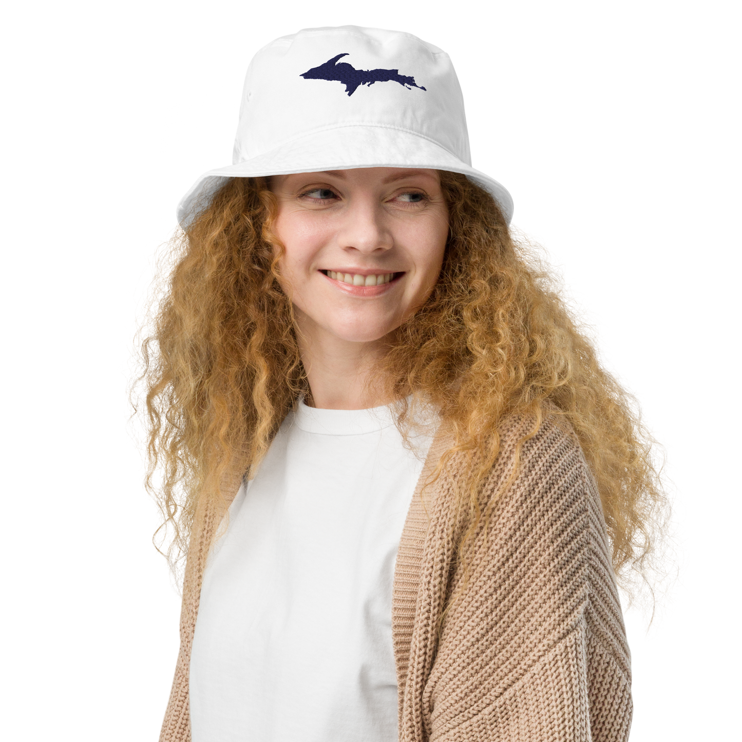 Michigan Upper Peninsula Organic Bucket Hat (w/ UP Outline)