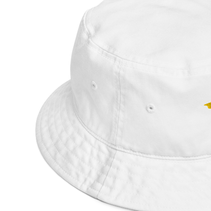 Michigan Upper Peninsula Organic Bucket Hat (w/ Gold UP Outline)