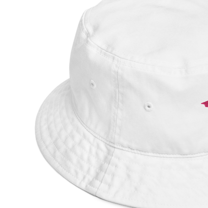 Michigan Upper Peninsula Organic Bucket Hat (w/ Pink UP Outline)