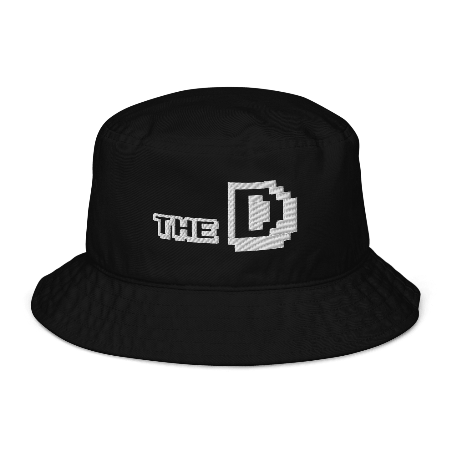 'The D' Detroit Bucket Hat | White/Navy Embroidery - Circumspice Michigan