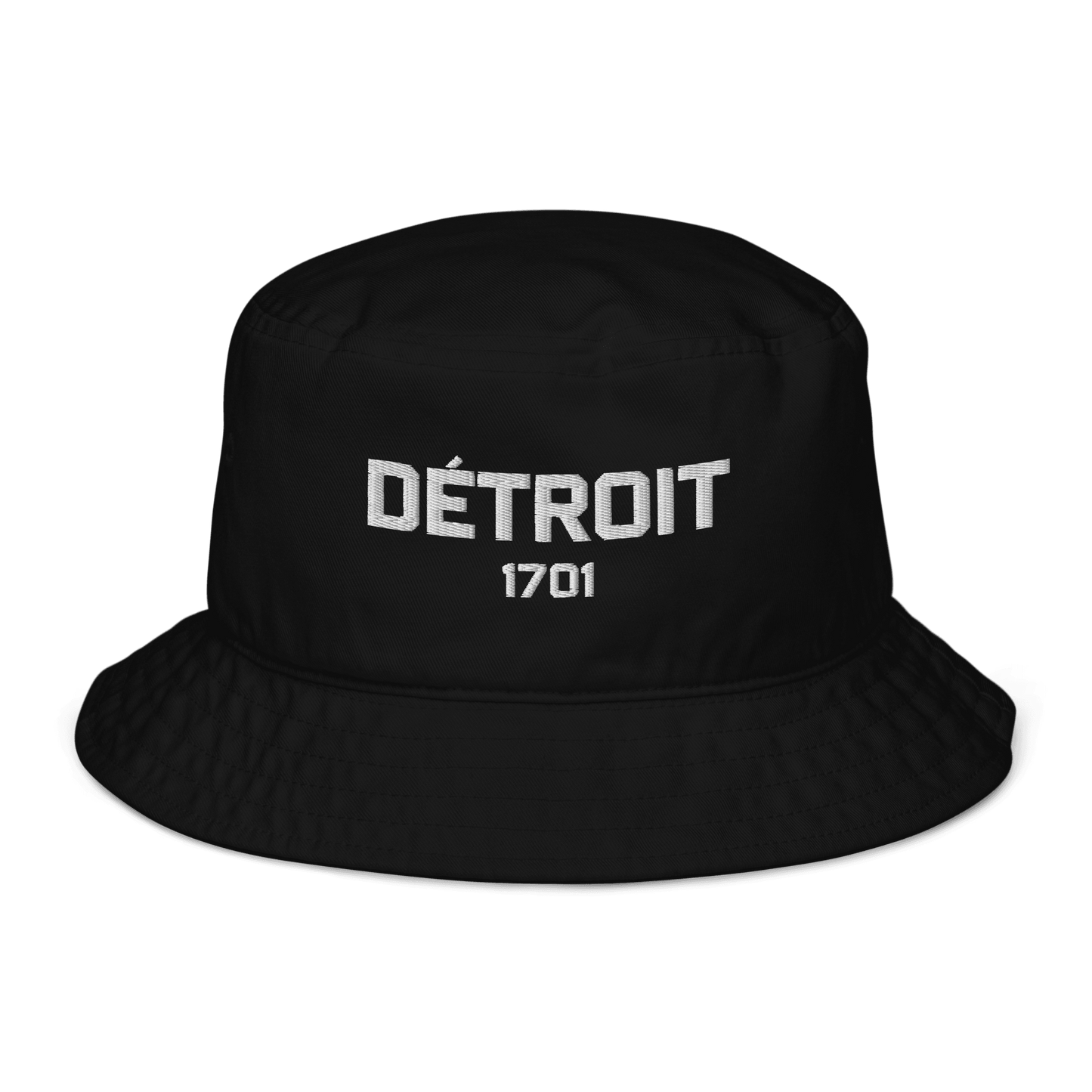 'Détroit 1701' Bucket Hat | White Embroidery - Circumspice Michigan