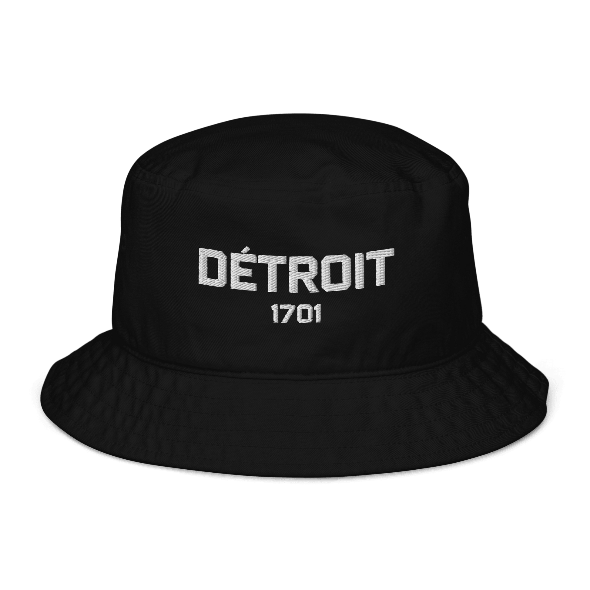 'Détroit 1701' Bucket Hat | White Embroidery - Circumspice Michigan