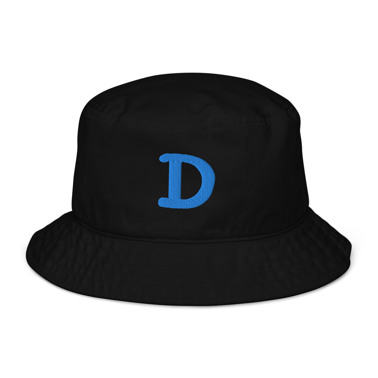 Detroit 'Old French D' Organic Bucket Hat | Azure Embroidery