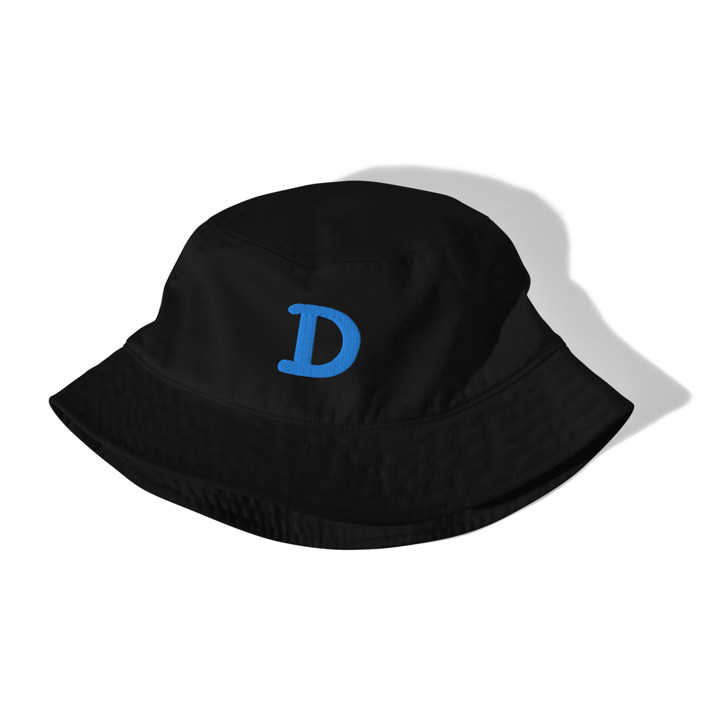 Detroit 'Old French D' Organic Bucket Hat | Azure Embroidery