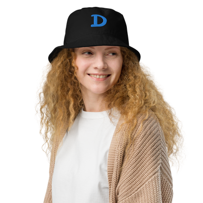 Detroit 'Old French D' Organic Bucket Hat | Azure Embroidery