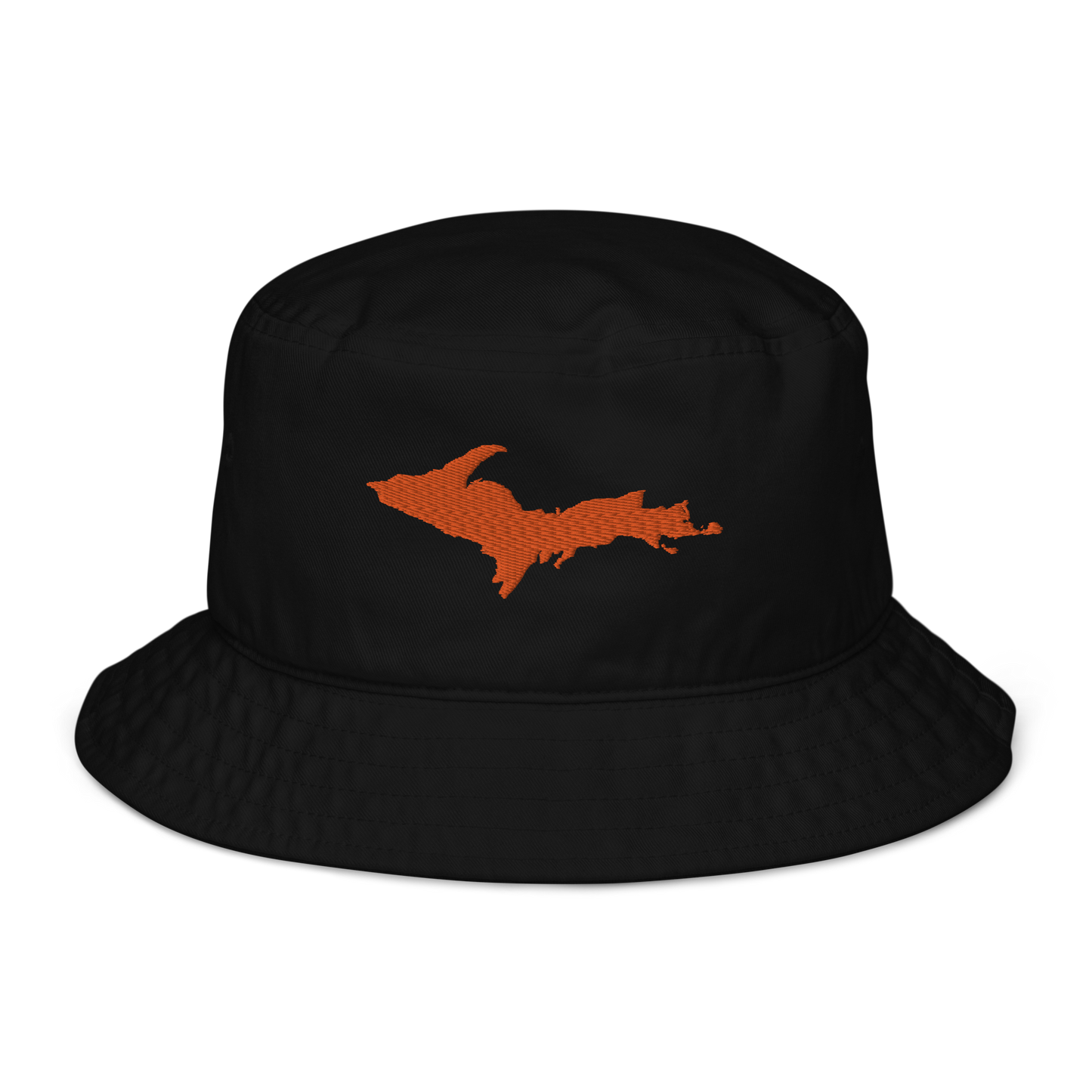 Michigan Upper Peninsula Organic Bucket Hat (w/ Orange UP Outline)