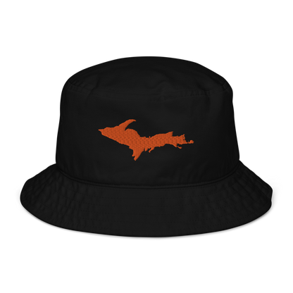 Michigan Upper Peninsula Organic Bucket Hat (w/ Orange UP Outline)