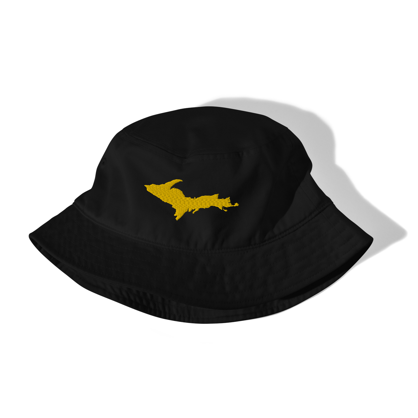 Michigan Upper Peninsula Organic Bucket Hat (w/ Gold UP Outline)