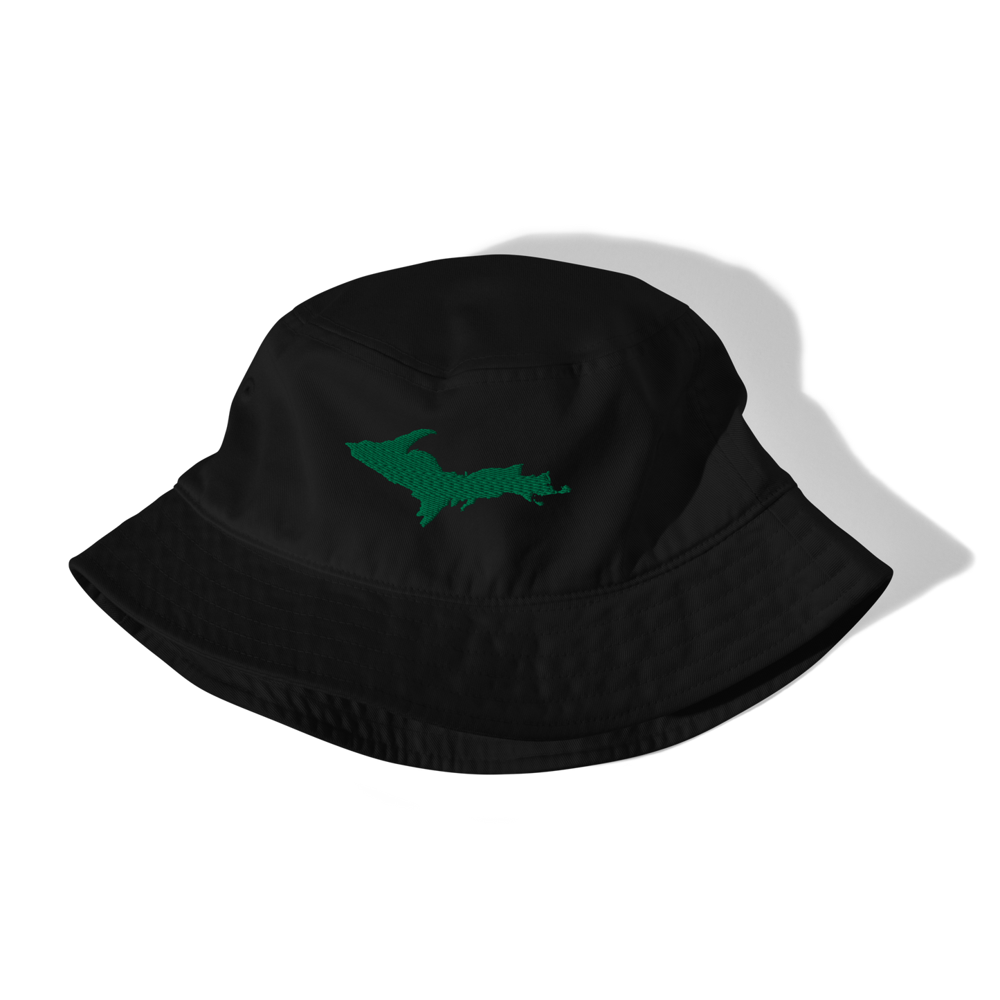 Michigan Upper Peninsula Organic Bucket Hat (w/ Green UP Outline)