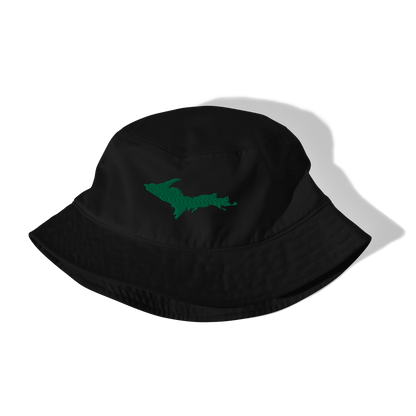 Michigan Upper Peninsula Organic Bucket Hat (w/ Green UP Outline)