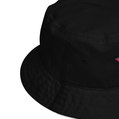 Michigan Upper Peninsula Organic Bucket Hat (w/ Pink UP Outline)