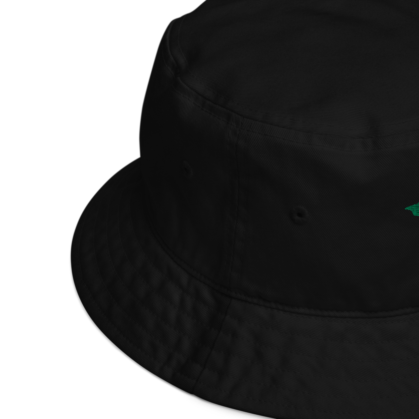 Michigan Upper Peninsula Organic Bucket Hat (w/ Green UP Outline)