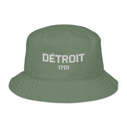 'Détroit 1701' Bucket Hat | White Embroidery - Circumspice Michigan