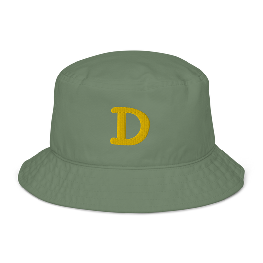 Detroit 'Old French D' Organic Bucket Hat | Gold Embroidery