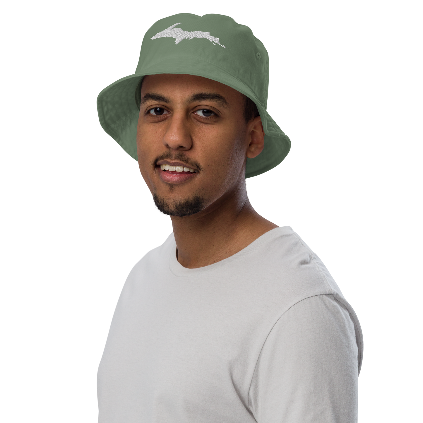 Michigan Upper Peninsula Organic Bucket Hat (w/ UP Outline)