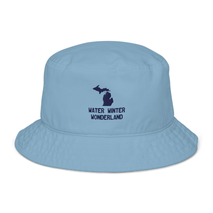 'Water Winter Wonderland' Michigan Bucket Hat | Gold/Navy Embroidery - Circumspice Michigan