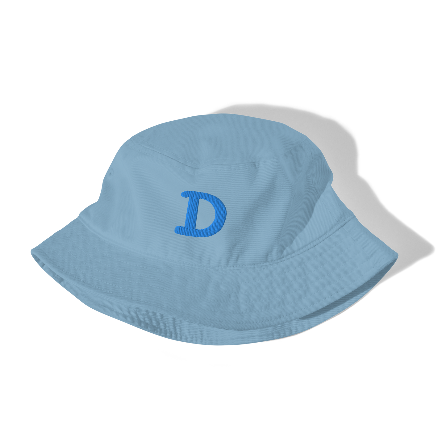 Detroit 'Old French D' Organic Bucket Hat | Azure Embroidery