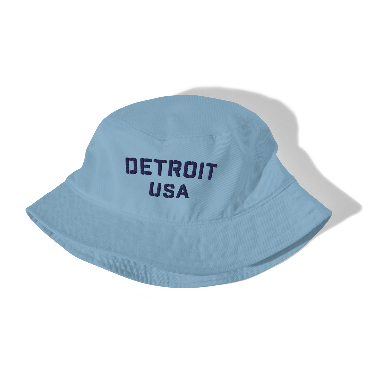 'Detroit USA' Organic Bucket Hat (Stencil Font)