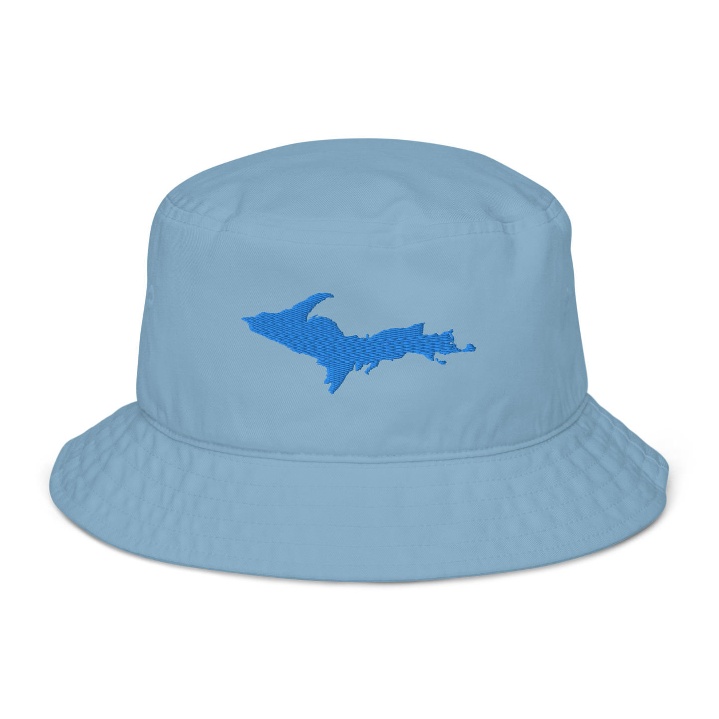 Michigan Upper Peninsula Organic Bucket Hat (w/ Azure UP Outline)