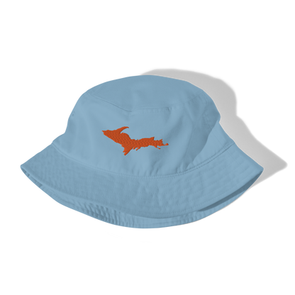 Michigan Upper Peninsula Organic Bucket Hat (w/ Orange UP Outline)