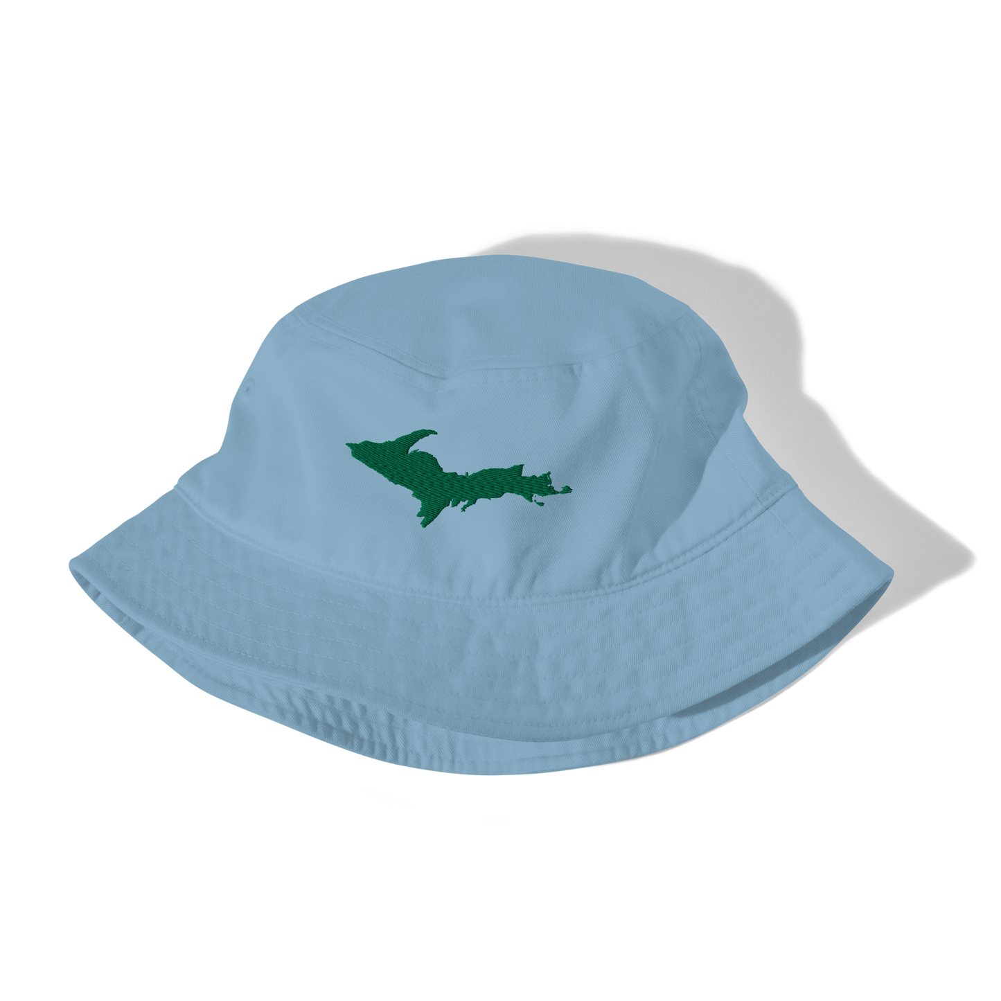 Michigan Upper Peninsula Organic Bucket Hat (w/ Green UP Outline)