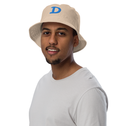 Detroit 'Old French D' Organic Bucket Hat | Azure Embroidery