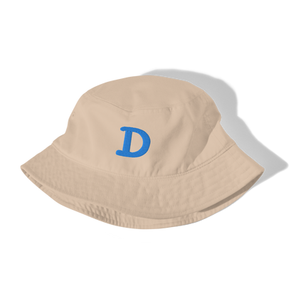 Detroit 'Old French D' Organic Bucket Hat | Azure Embroidery