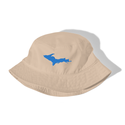 Michigan Upper Peninsula Organic Bucket Hat (w/ Azure UP Outline)