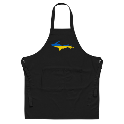 Michigan Upper Peninsula Apron (w/ UP Ukraine Flag Outline)