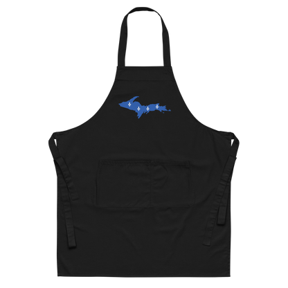 Michigan Upper Peninsula Apron (w/ UP Quebec Flag Outline) | Unisex Organic