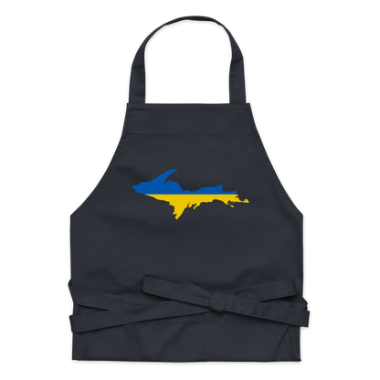 Michigan Upper Peninsula Apron (w/ UP Ukraine Flag Outline)