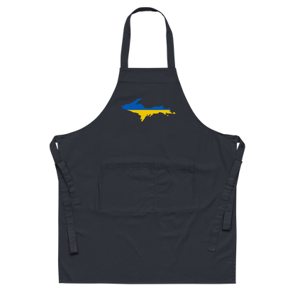 Michigan Upper Peninsula Apron (w/ UP Ukraine Flag Outline)