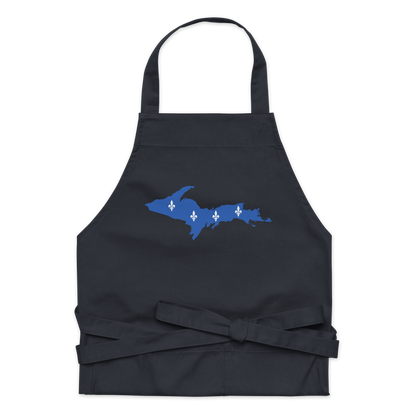 Michigan Upper Peninsula Apron (w/ UP Quebec Flag Outline) | Unisex Organic