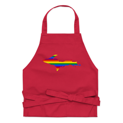 Michigan Upper Peninsula Apron (w/ UP Pride Flag Outline)