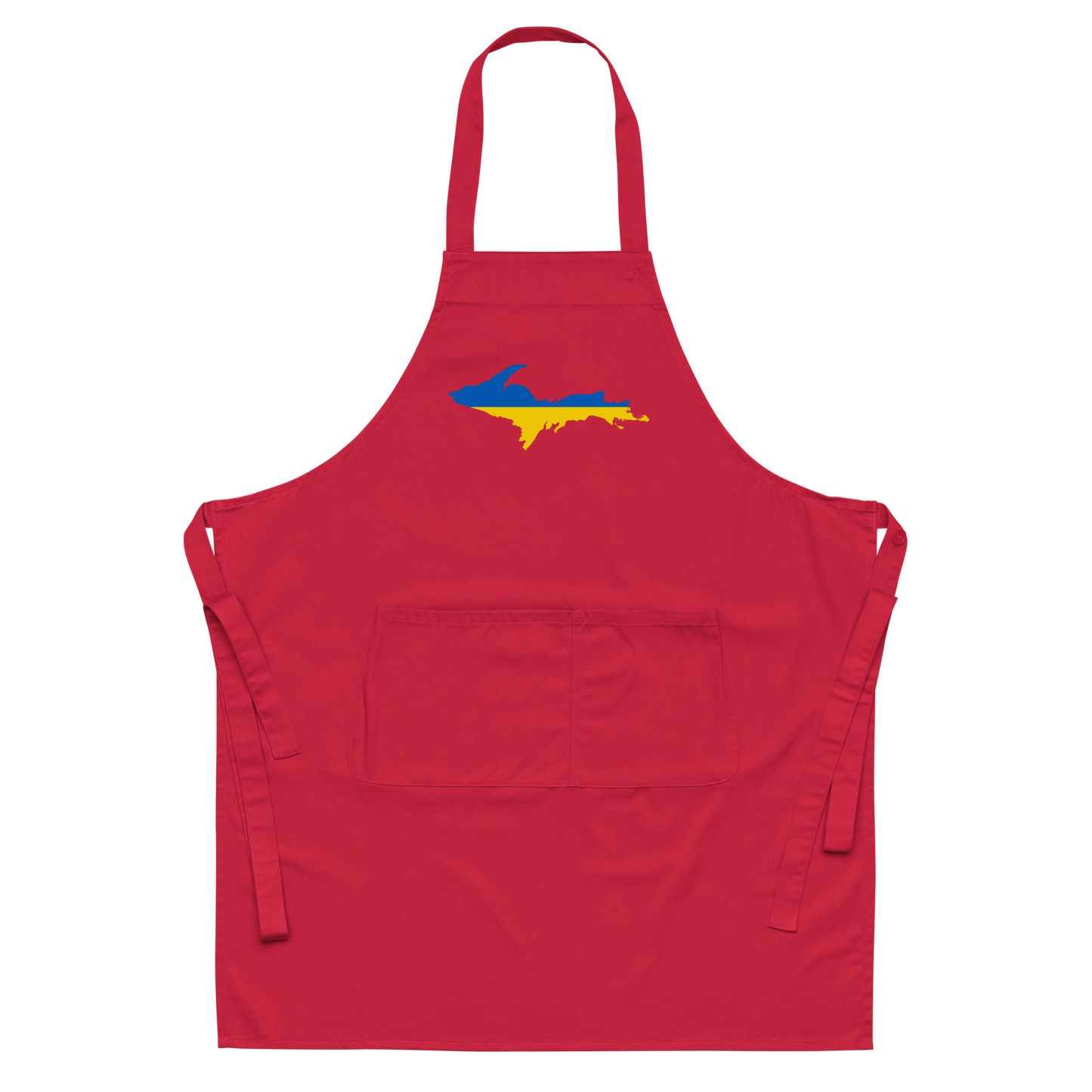 Michigan Upper Peninsula Apron (w/ UP Ukraine Flag Outline)