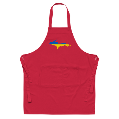 Michigan Upper Peninsula Apron (w/ UP Ukraine Flag Outline)